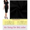 image:imageVFSHOW Womens Peplum Work Business Office Slim Bodycon Sheath Pencil Dress  Short Sleeve Pleated Crew Neck Summer Church DressesBlack With White Piping