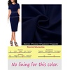 image:imageVFSHOW Womens Peplum Work Business Office Slim Bodycon Sheath Pencil Dress  Short Sleeve Pleated Crew Neck Summer Church DressesNavy Blue With White Piping