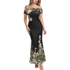 Black and Multi Floral Print-d