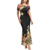 Black and Multi Floral Print