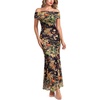 Black and Multi Floral Print-b