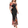 Black and Orange Floral Print