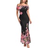 Black and Pink Floral Print