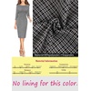 image:imageVFSHOW Womens Work Business Office Zipper Up Slim Bodycon Sheath Dress  34 Sleeve Crew Neck Front Zipper Crisscross Waist Church Spring Fall Pencil DressHoundstooth Print