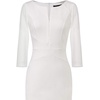 image:imageVFSHOW Womens Work Business Office Zipper Up Slim Bodycon Sheath Dress  34 Sleeve Crew Neck Front Zipper Crisscross Waist Church Spring Fall Pencil DressOffwhite