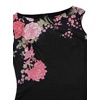 image:imageVFSHOW Womens Boat Neck Cocktail Wedding Guest Bodycon Evening Long Dress  Elegant Mermaid Dress Fitted Maxi Dress Formal Dresses Bridal Dinner Garden PartyBlack and Pink Floral Print