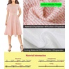 image:imageVFSHOW Womens Buttons Pockets Work Office Business Casual ALine Dresses  Short Sleeve Crew Neck Elegant Church Party Knee Length Slim Fit and Flare Skater Swing DressPink Tweed With Beige Tweed Trim