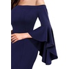 image:imageVFSHOW Womens Formal Prom Off Shoulder Ruffle Bell Sleeve Gala Maxi Dress  Sexy High Slit Wedding Guest Party Black Tie Ball Long Cocktail Evening GownDark Blue