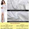 image:imageVFSHOW Womens Formal Prom Off Shoulder Ruffle Bell Sleeve Gala Maxi Dress  Sexy High Slit Wedding Guest Party Black Tie Ball Long Cocktail Evening GownOffwhite Lace