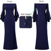 image:imageVFSHOW Womens Formal Prom Off Shoulder Ruffle Bell Sleeve Gala Maxi Dress  Sexy High Slit Wedding Guest Party Black Tie Ball Long Cocktail Evening GownDark Blue