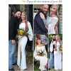 image:imageVFSHOW Womens Formal Prom Off Shoulder Ruffle Bell Sleeve Gala Maxi Dress  Sexy High Slit Wedding Guest Party Black Tie Ball Long Cocktail Evening GownOffwhite Lace