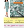 image:imageVFSHOW Womens Pleated Crew Neck Peplum Slim Work Business Bodycon Dress  34 Sleeves Professional Elegant Church Funeral Spring Fall Fitted Office Pencil Sheath DressTeal Green