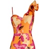 image:imageVFSHOW Womens Ruffle One Shoulder Formal Prom Gala Maxi Dress Evening Gown  V Neck Bodycon Sexy High Slit Long Cocktail Wedding Guest Dresses Party BridesmaidOrange Purple Floral Print