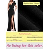 image:imageVFSHOW Womens Ruffle One Shoulder Formal Prom Gala Maxi Dress Evening Gown  V Neck Bodycon Sexy High Slit Long Cocktail Wedding Guest Dresses Party BridesmaidSparkly Black
