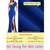 image:imageVFSHOW Womens Ruffle One Shoulder Formal Prom Gala Maxi Dress Evening Gown  V Neck Bodycon Sexy High Slit Long Cocktail Wedding Guest Dresses Party BridesmaidSparkly Royal Blue