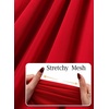 image:imageVFSHOW Womens Sexy Halter Neck Cocktail Wedding Guest Bodycon Maxi Dress  Ruched Crisscross Waist Flattering Mesh Long Evening Party Dresses Semi Formal Bridal Shower BirthdayRed