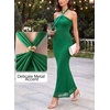 image:imageVFSHOW Womens Sexy Halter Neck Cocktail Wedding Guest Bodycon Maxi Dress  Ruched Crisscross Waist Flattering Mesh Long Evening Party Dresses Semi Formal Bridal Shower BirthdayGreen