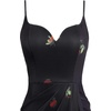 image:imageVFSHOW Womens Sexy Spaghetti Strap Formal Prom Evening Gala Long Maxi Dress  Ruched Hight Slit Sweetheart Cocktail Wedding Guest Fitted Bodycon GownBlack and Multi Floral Print