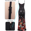 image:imageVFSHOW Womens Sexy Spaghetti Strap Formal Prom Evening Gala Long Maxi Dress  Ruched Hight Slit Sweetheart Cocktail Wedding Guest Fitted Bodycon GownBlack and Multi Floral Print