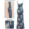 image:imageVFSHOW Womens Sexy Spaghetti Strap Formal Prom Evening Gala Long Maxi Dress  Ruched Hight Slit Sweetheart Cocktail Wedding Guest Fitted Bodycon GownBlue Floral Print