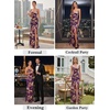 image:imageVFSHOW Womens Sexy Spaghetti Strap Formal Prom Evening Gala Long Maxi Dress  Ruched Hight Slit Sweetheart Cocktail Wedding Guest Fitted Bodycon GownPurple Floral Printb