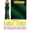 image:imageVFSHOW Womens Sexy Spaghetti Strap Formal Prom Evening Gala Long Maxi Dress  Ruched Hight Slit Sweetheart Cocktail Wedding Guest Fitted Bodycon GownSparkly Green