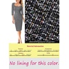 image:imageVFSHOW Womens Vintage Square Neck Work Office Business Casual Bodycon Dress  34 Sleeve Elegant Cocktail Party Professional Career Funeral Slim Church Pencil Sheath DressesBlack Tweed