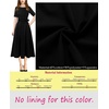 image:imageVFSHOW Womens Work Business Casual Church Pockets Belted ALine Midi Dress  Elegant Patchwork Office Spring Summer Pleated Fit and Flare MidCalf DressesBlack