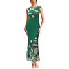 image:imageVFSHOW Womens Boat Neck Cocktail Wedding Guest Bodycon Evening Long Dress  Elegant Mermaid Dress Fitted Maxi Dress Formal Dresses Bridal Dinner Garden PartyGreen Floral Printc