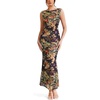 Black and Multi Floral Print-b