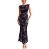 Black With Purple Abstract Print