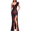 Black With Red Floral Print