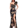 Black With Beige Floral Print