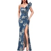 Denim Blue Floral Print