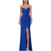 image:imageVFSHOW Womens Sexy Spaghetti Strap Formal Prom Evening Gala Long Maxi Dress  Ruched Hight Slit Sweetheart Cocktail Wedding Guest Fitted Bodycon GownSparkly Royal Blueb