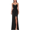image:imageVFSHOW Womens Sexy Spaghetti Strap Formal Prom Evening Gala Long Maxi Dress  Ruched Hight Slit Sweetheart Cocktail Wedding Guest Fitted Bodycon GownTextured Black Plaid