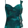 image:imageVFSHOW Womens Asymmetrical Ruffle Cocktail Wedding Guest A Line Midi DressTeal Green Floral Print
