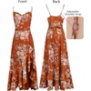 image:imageVFSHOW Womens Cowl Neck Cocktail Party Wedding Guest High Low A Line DressBurnt Orange Floral