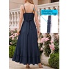 image:imageVFSHOW Womens Cowl Neck Cocktail Party Wedding Guest High Low A Line DressNavy Blue