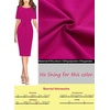 image:imageVFSHOW Womens Front Zipper Tie Waist Bow Work Business Office Pencil DressHot Pink