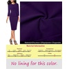 image:imageVFSHOW Womens Peplum Work Business Office Church Bodycon Sheath DressPurple