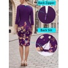 image:imageVFSHOW Womens Peplum Work Business Office Church Bodycon Sheath DressPurple Floral