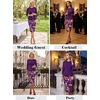 image:imageVFSHOW Womens Peplum Work Business Office Church Bodycon Sheath DressPurple Floral