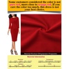 image:imageVFSHOW Womens Peplum Work Business Office Church Bodycon Sheath DressRed