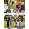 image:imageVFSHOW Womens Ruffle One Shoulder Formal Prom Gala Maxi Dress Evening GownDenim Blue Floral Print