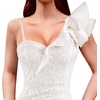 image:imageVFSHOW Womens Ruffle One Shoulder Formal Prom Gala Maxi Dress Evening GownOffwhite Lace