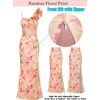 image:imageVFSHOW Womens Ruffle One Shoulder Formal Prom Gala Maxi Dress Evening GownPink Floral Print