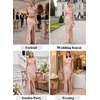 image:imageVFSHOW Womens Ruffle One Shoulder Formal Prom Gala Maxi Dress Evening GownPink Floral Printb