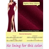 image:imageVFSHOW Womens Ruffle One Shoulder Formal Prom Gala Maxi Dress Evening GownSparkly Dark Red