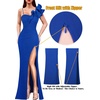 image:imageVFSHOW Womens Ruffle One Shoulder Formal Prom Gala Maxi Dress Evening GownSparkly Royal Blue